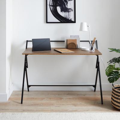 Dunelm Evelyn Rustic Wood Effect Wide Folding Desk Wood (Brown)