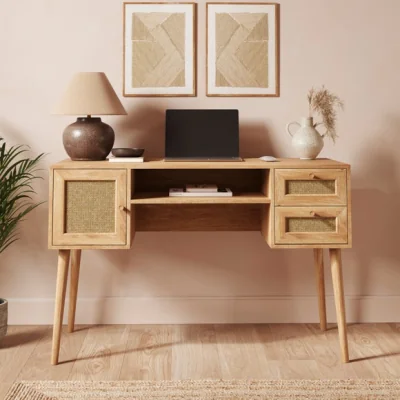 Dunelm Jordyn Desk, Mango Wood Effect