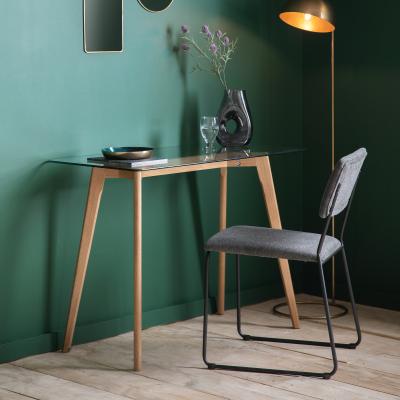 Dunelm Return - Brea Desk, Oak and Glass