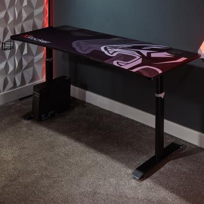 Dunelm X Rocker Cougar XL Manual Height Adjustable Gaming Desk Black