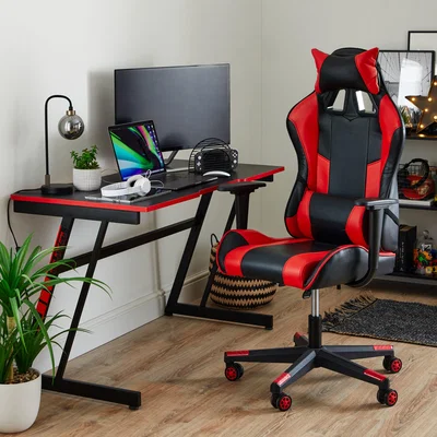 Dunelm Zion Gaming Desk Black