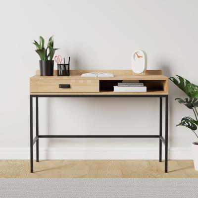 Dunelm Fulton Oak Effect Desk Brown/Black