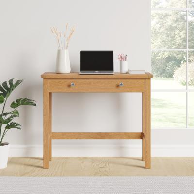Dunelm Bromley Slim Line Desk Oak Brown