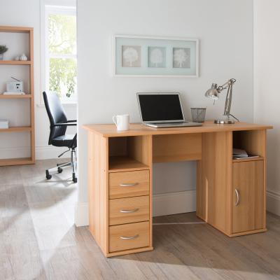Dunelm Maryland Desk - Beech Brown