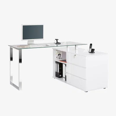 Furniture Village Java Corner Desk - White