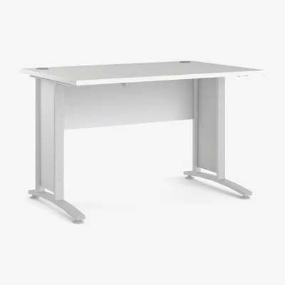 Furniture123 Prima Desk 120 cm in White with White legs