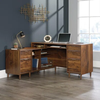 Furniture123 Teknik Office Clifton Place Walnut Corner Desk