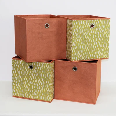 Habitat Habitat Set of 4 Squares Boxes - Mustard Dash