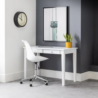 Happy Beds Carrington - 2 Drawer Desk - White - Wooden - Happy Beds
