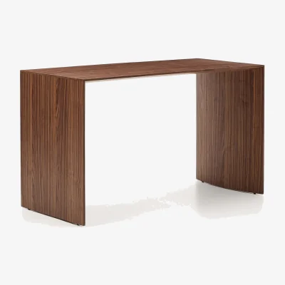Kave Home Litto work desk in walnut veneer FSC Mix Credit 140 x 60 cm