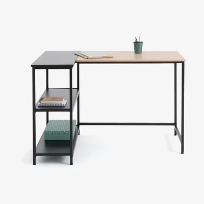 La Redoute Alric Wood & Metal Corner Desk