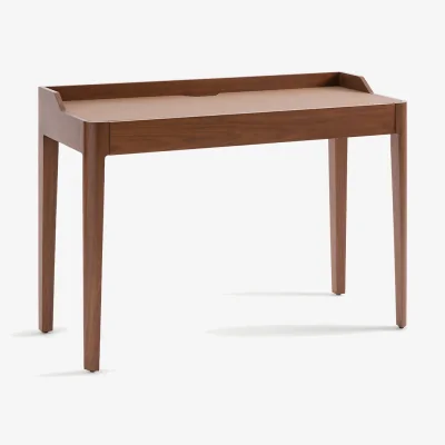 La Redoute Juniua Desk in Walnut Veneer and Leather Design By Emmanuel Gallina