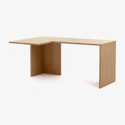 La Redoute Working Oak Veneered Corner Desk, L165cm