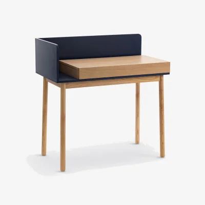 La Redoute Graphy 1 Drawer Desk in Oak Veneer