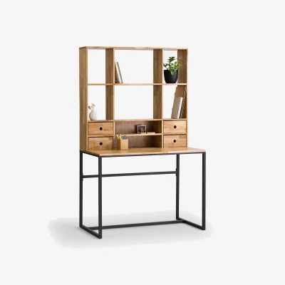 La Redoute Hiba Riser Desk in Metal and Oak Veneer