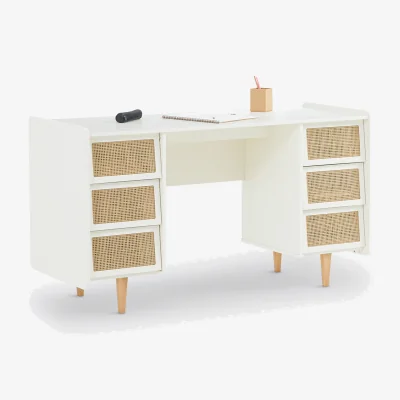 La Redoute Kaya 6-Drawer Desk with 2 Cabinets