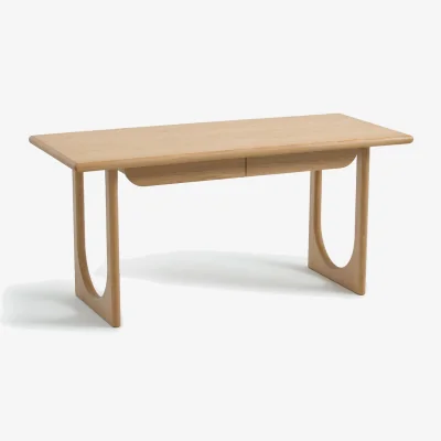 La Redoute Douve XL Desk in Oak and Veneer 2 Drawers
