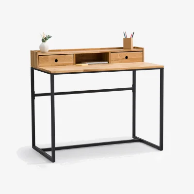 La Redoute Hiba Low Riser Desk in Metal and Oak Veneer