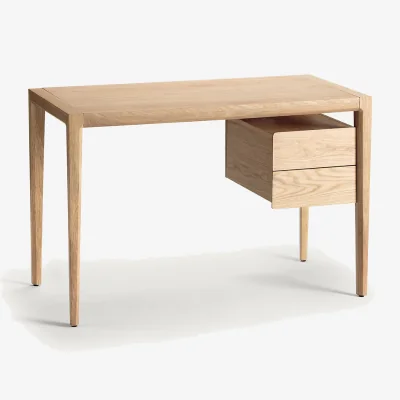La Redoute Nizou Desk in Oak and Oak Veneer, Designed By Emmanuel Gallina