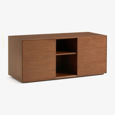 La Redoute Mikube 2-Door Desk Unit in Walnut Veneered MDF