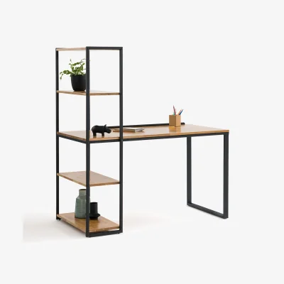 La Redoute Hiba Oak & Metal Bookcase Desk
