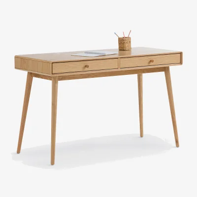 La Redoute Miji Oak Veneer 2-Drawer Desk