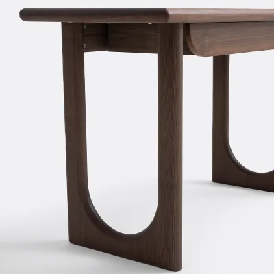 La Redoute Douve Solid Ash and Walnut Veneer Desk with 1 Drawer