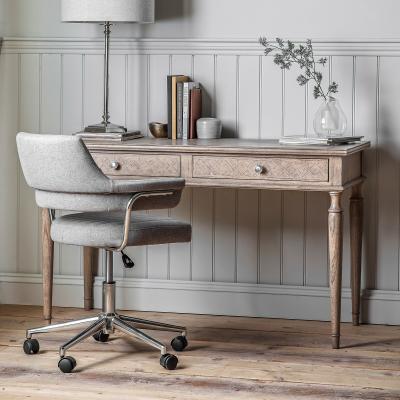 La Redoute Nashik Ash Wood Parquet 2 Drawer Desk