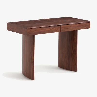 La Redoute Levenor 2-Drawer Desk in MDF with Rosewood Veneer