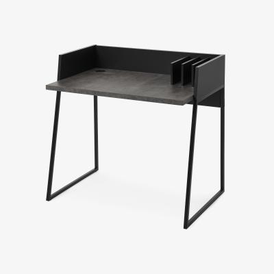 Made.com Arren Desk, Concrete Effect & Black Steel