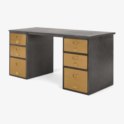 Made.com Stow Storage Desk, Vintage Brass