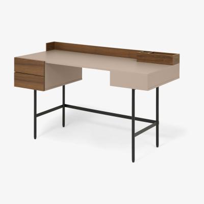 Made.com Heaton Wide Desk, Cappuccino & Walnut Effect