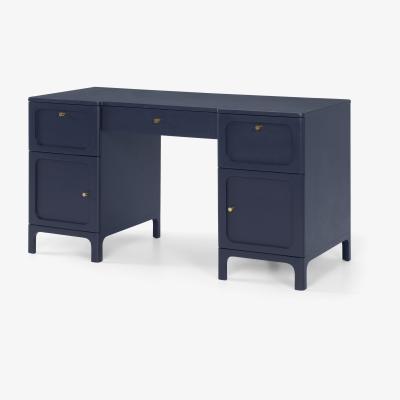 Made.com Bromley Wide Desk, Deep Navy & Grey