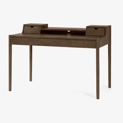 Made.com Leonie Wide Desk, Dark Stain Oak