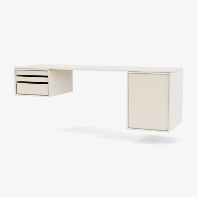 Made in Design Workshop Wall desk wood white / W 140.7 x D 46 cm - MONTANA