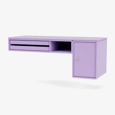 Made in Design Bureau Wall desk wood purple / W 93.8 x D 38 cm - MONTANA