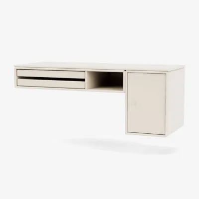 Made in Design Bureau Wall desk wood white / W 93.8 x D 38 cm - MONTANA