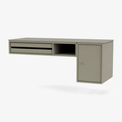 Made in Design Bureau Wall desk wood grey / W 93.8 x D 38 cm - MONTANA