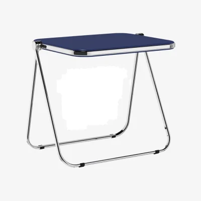 Made in Design Platone Folding desk wood blue / Giancarlo Piretti, 1970 - 83 x 65 cm - ANONIMA CASTELLI