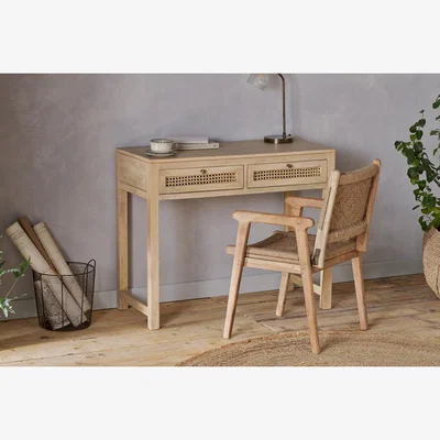 Nkuku Nkuku Kanz Mango Wood Writing Desk | Tables | Natural