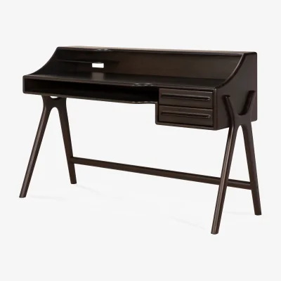 Nordic Nest Ethnicraft Flow desk Rose brown mahogany 140x55 cm