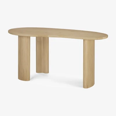 Nordic Nest Ethnicraft Boomerang desk Lacquered oak 160x83x76 cm