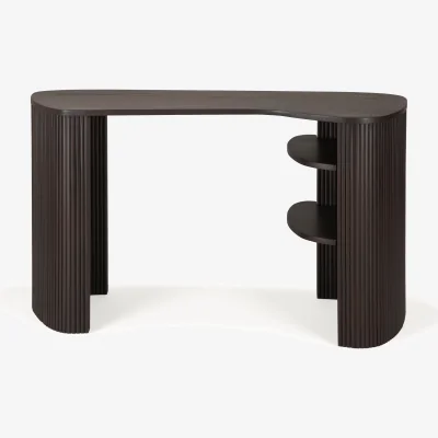 Nordic Nest Ethnicraft Roller Max desk Dark brown mahogany