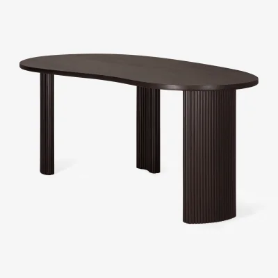 Nordic Nest Ethnicraft Boomerang desk Dark brown mahogany 200x100x76 cm