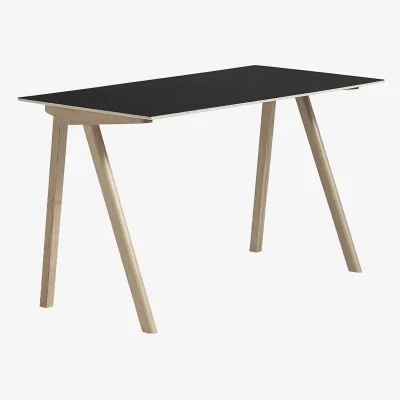 Nordic Nest HAY CPH90 2.0 desk 65x130 cm Black linoleum-lacquered oak