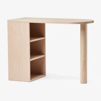 Nordic Nest A2 Hub desk White-oiled oak 100x73x43 cm
