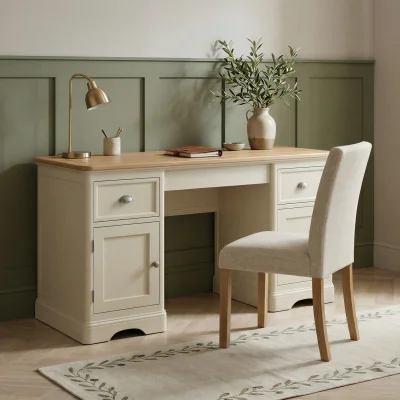 Oak&More Bridstow Oak and Cream Painted Computer Desk