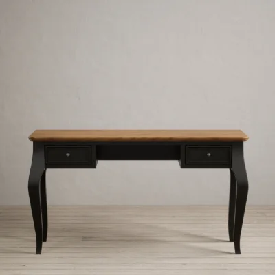 Oak&More Chateau Noir Oak and Black Painted Computer Desk