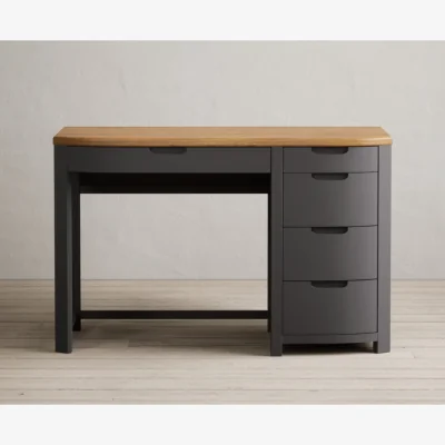 Oak&More Bradwell Oak and Charcoal Grey Painted Computer Desk