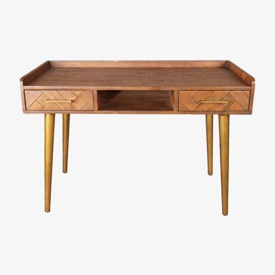 Olivia's Hill Interiors Havana 2 Drawer Desk in Gold